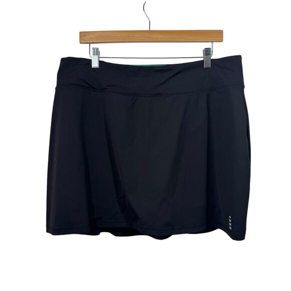 Lands End Skort Women 1X Plus Size Black Nylon Elastane Sport Golf Spring Active - Picture 1 of 7